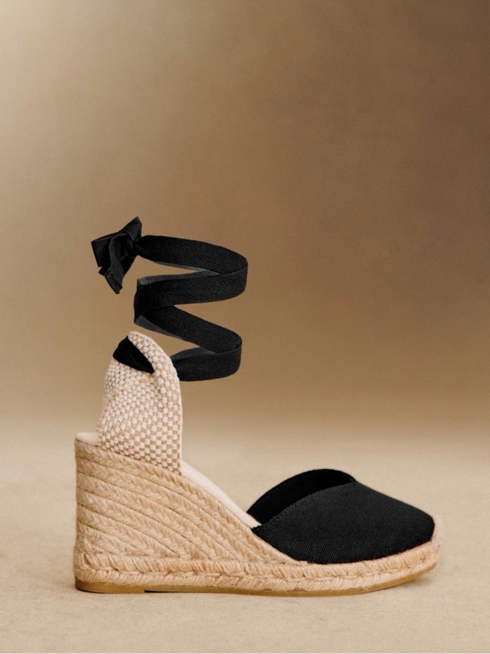 NWOT Sezane Diane Espadrilles Noir Toile - Size 39
